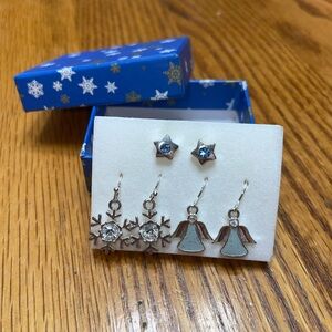 NEW Set of 3 stud & french hook earrings